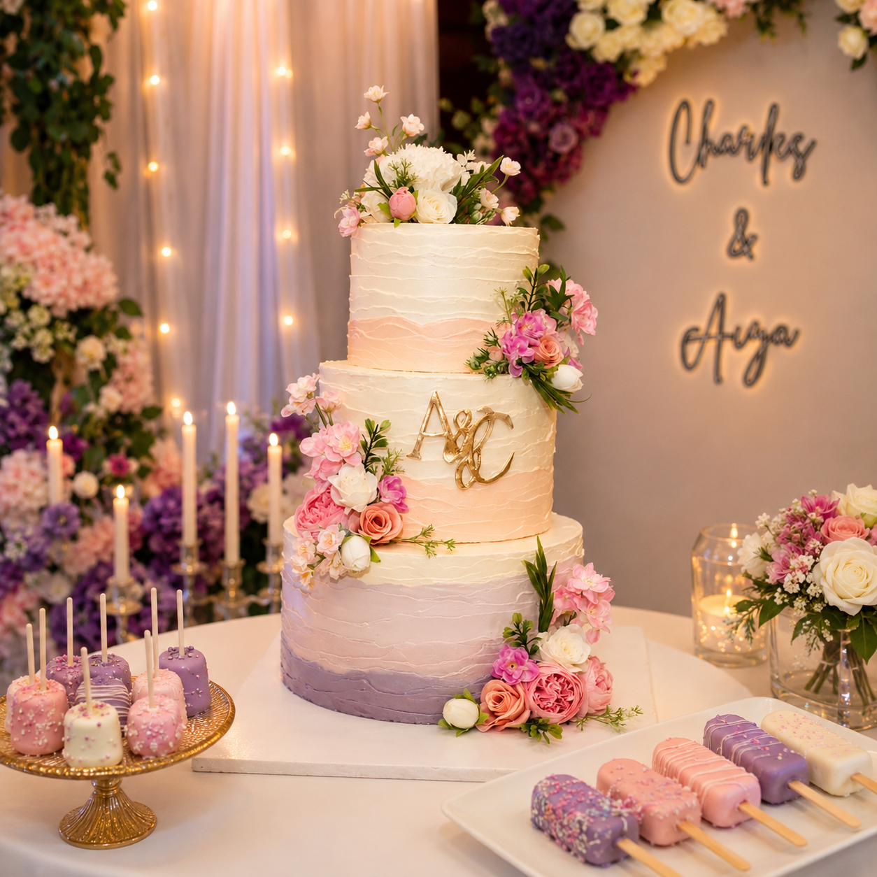 3 Tier Wedding cake