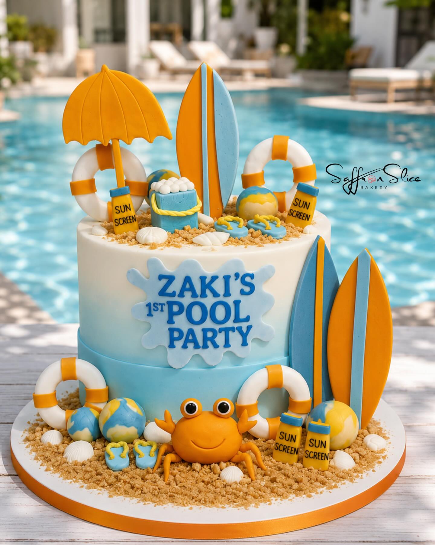 Pool Party Cake