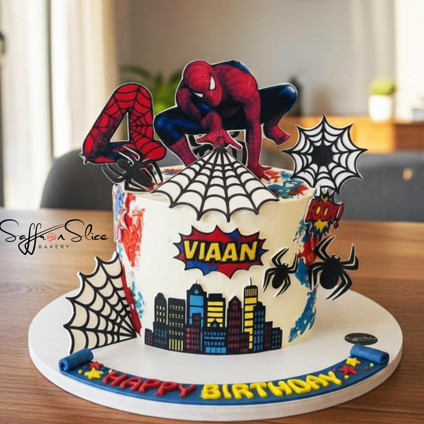 Spiderman Theme Cake